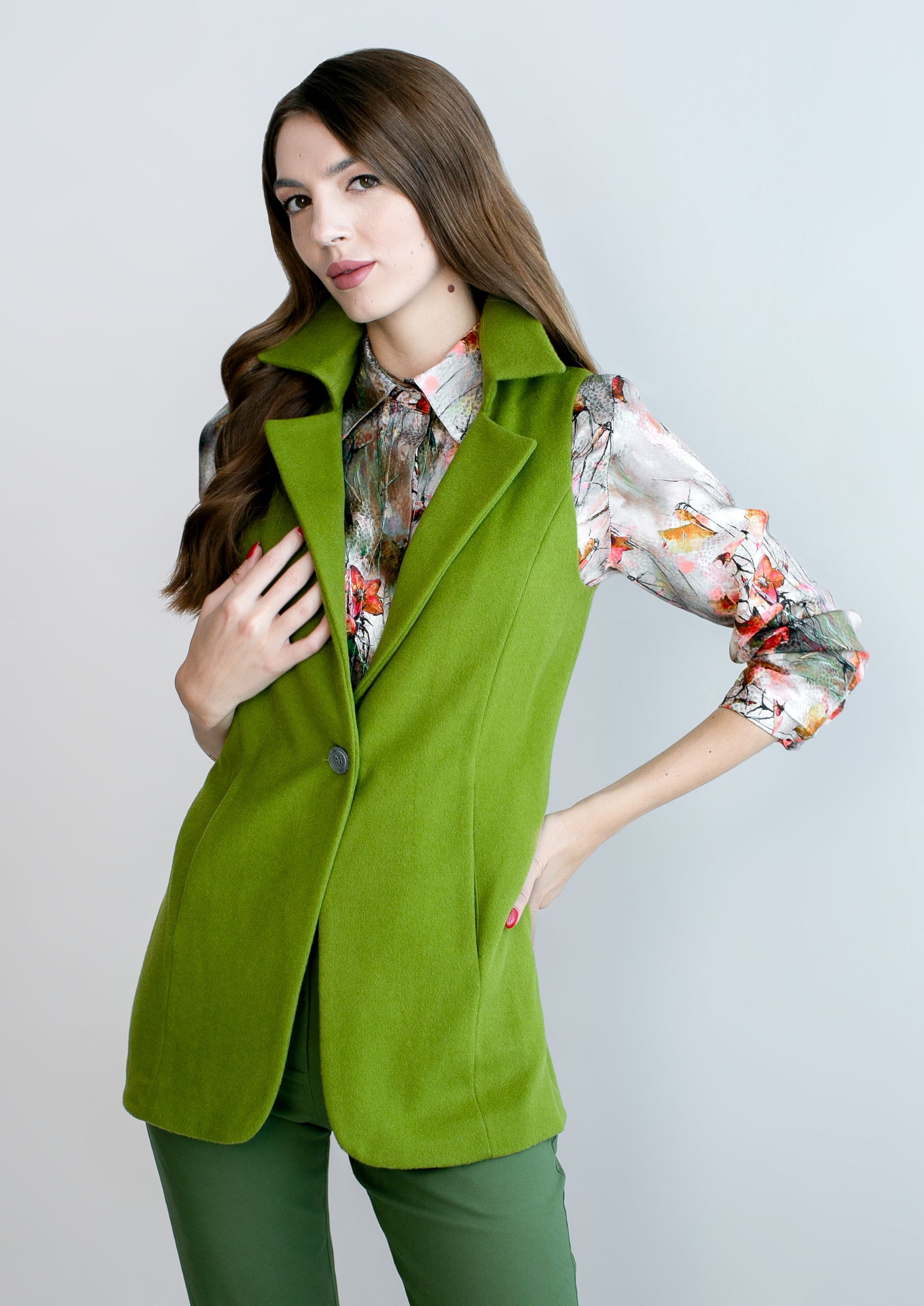 Green vest jacket best sale