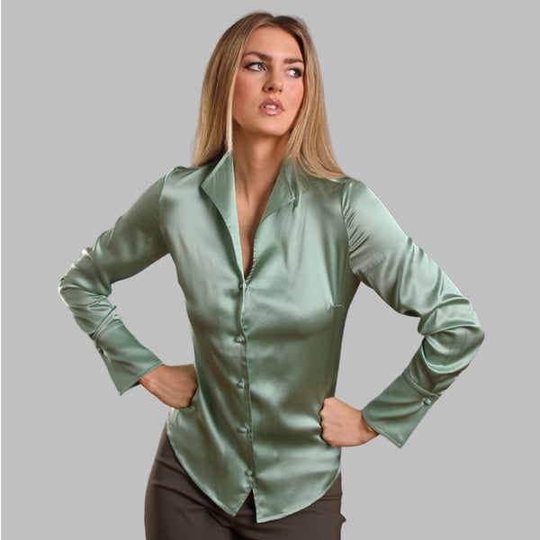 Soft Collar Blouse - Sage