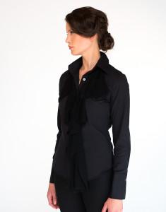 Black Ruffle Shirt